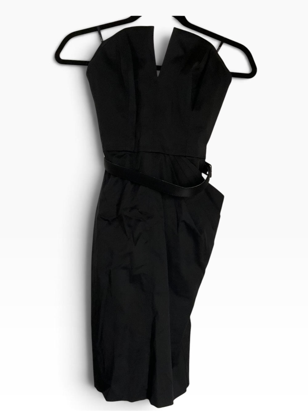 🖤 Vintage bebe Black Belted Dress – Size 2